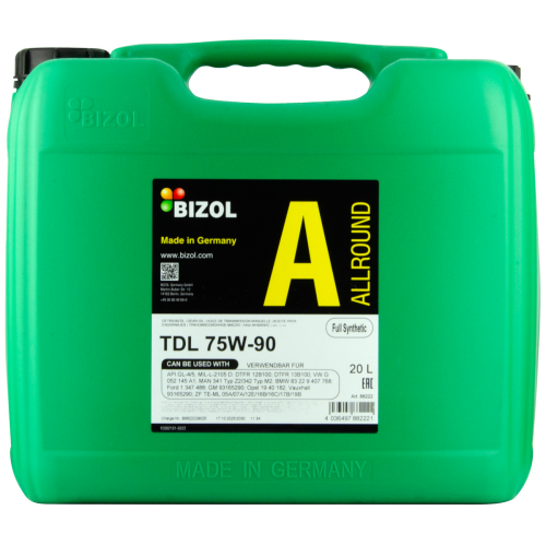Синтетическое трансмиссионное масло Allround Gear Oil TDL 75W-90 - 20 л